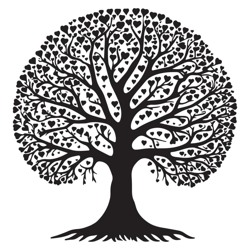 Tree Silhouette outline Design vector