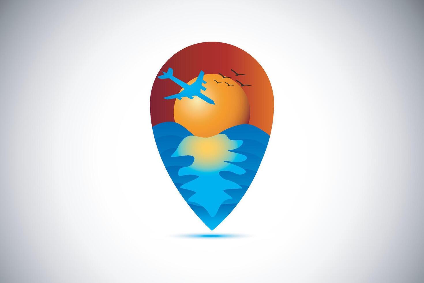 World tourism day or travel logo design or tourism logo or tour logo. vector