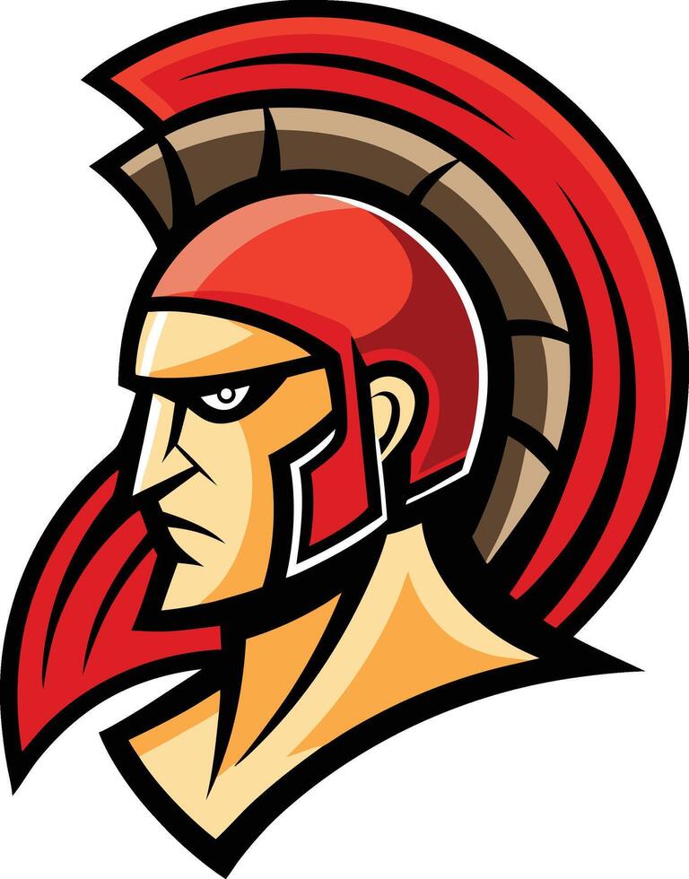 Spartan warrior head vector