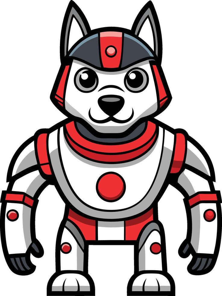 A cartoon robot dog vector