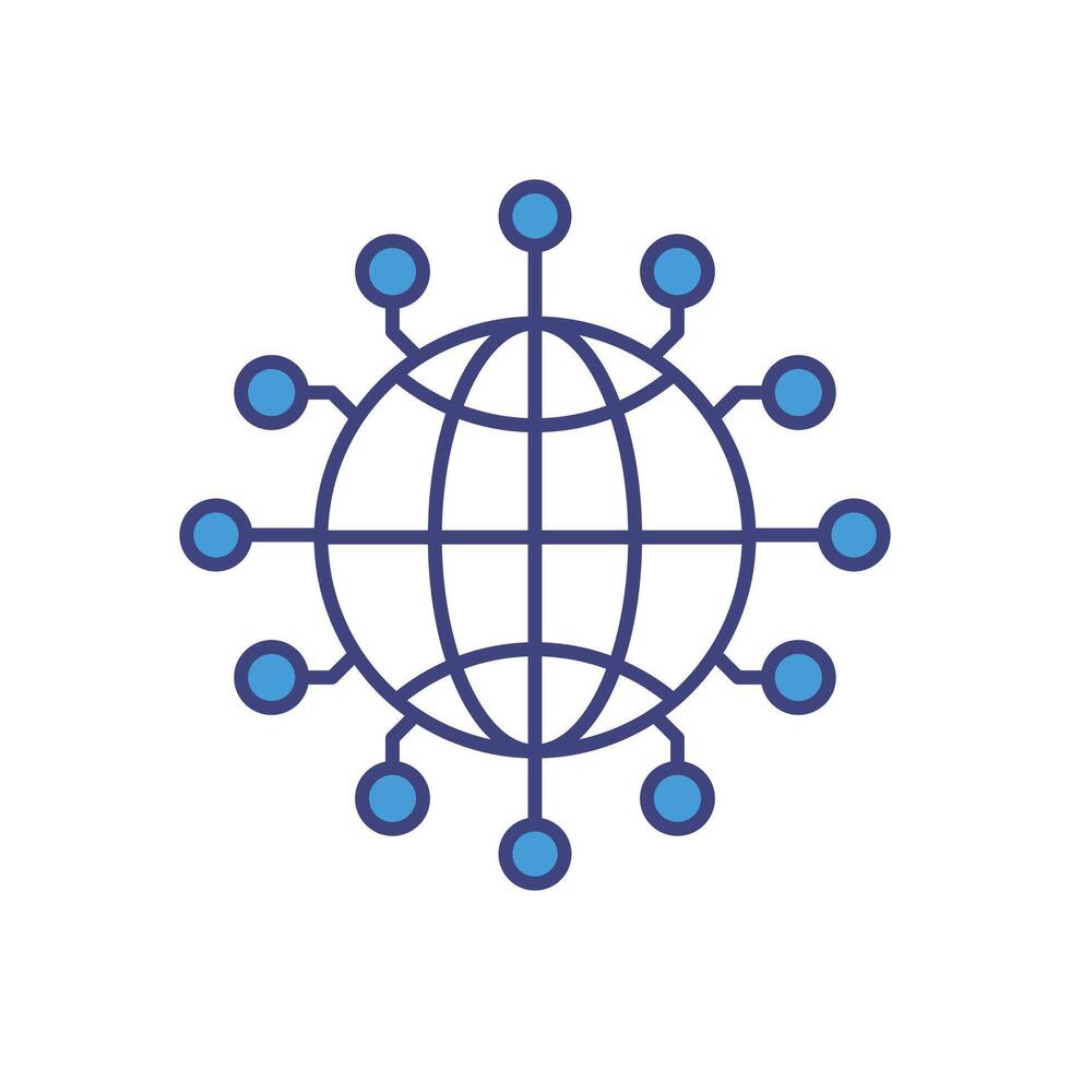 Illustration depicting AI and social impact, focusing on ethics, fairness, transparency, and transformative technologies for society. vector