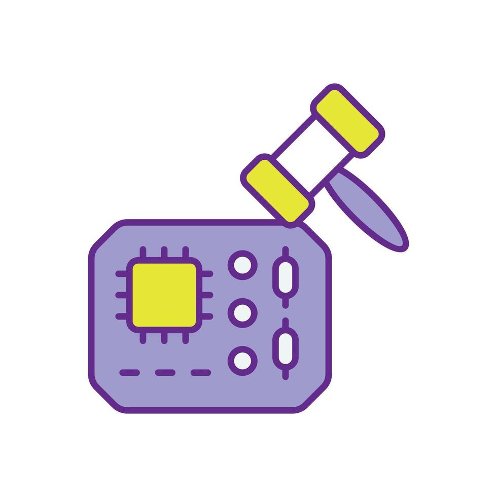 Detailed illustration of AI regulation principles, legal frameworks, and policy development to govern artificial intelligence and machine learning technologies. vector