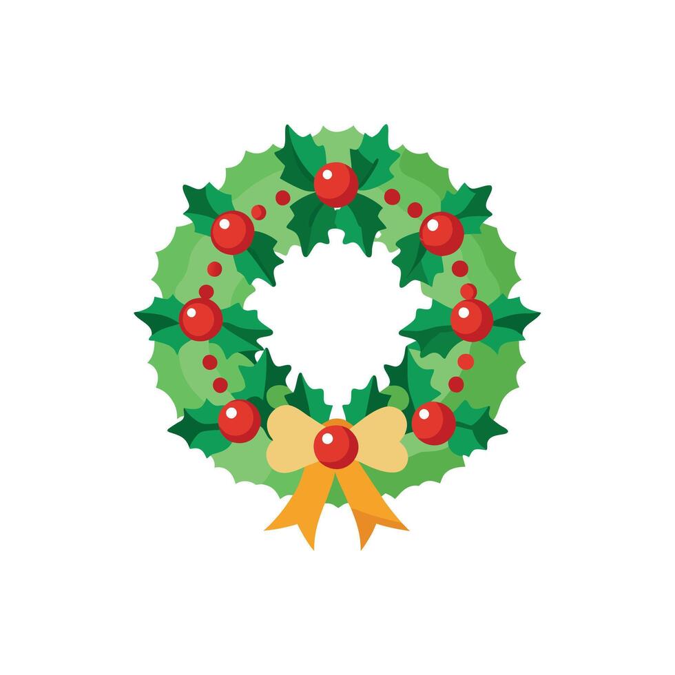 Christmas Themed Wreaths for Door Festive Holiday Decoration vector