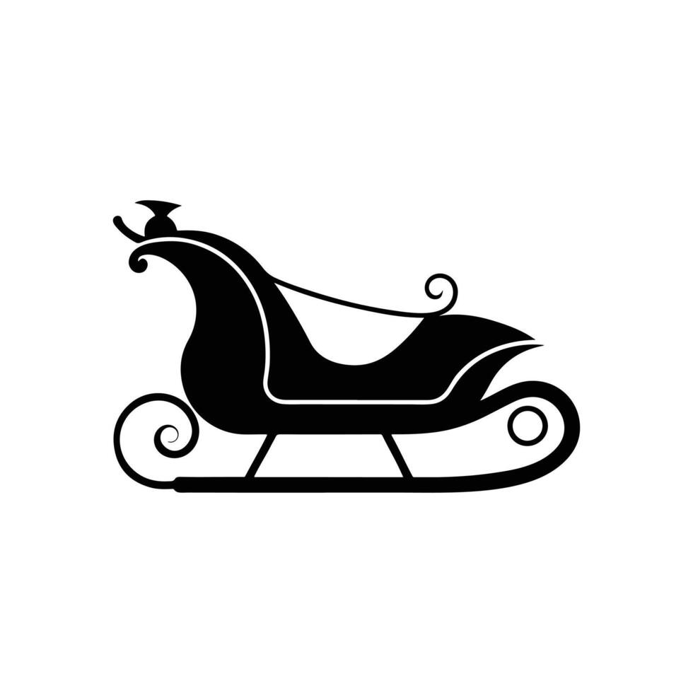 Modern Sleigh with Smooth Lines and Streamlined Aesthetic vector