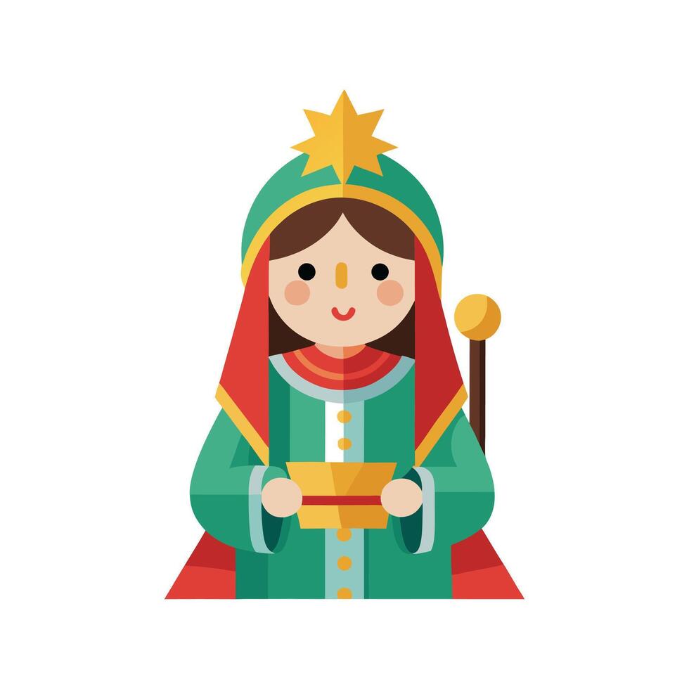 Christmas Nativity Scene Figure Silhouette for Seasonal Decor vector