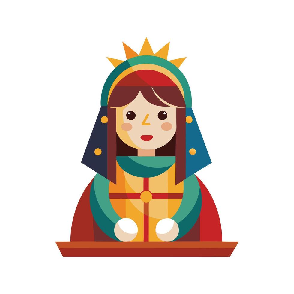 Nativity Scene Figure Silhouette Christmas Decoration Design vector