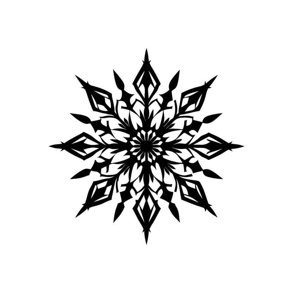 snowflake silhouettes on white Background vector