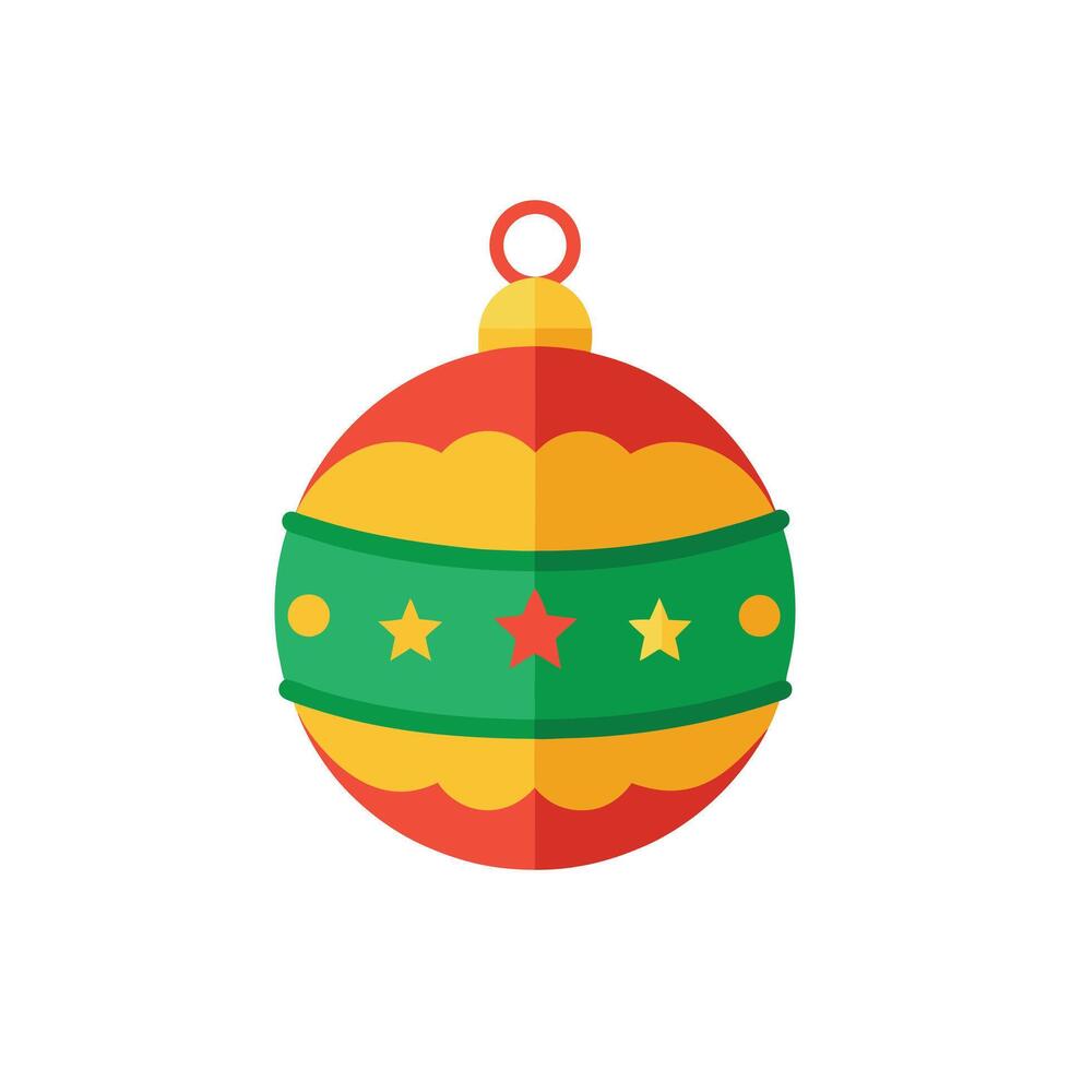 Jingle Ornament Christmas Silhouette on White Background Minimalist Design vector