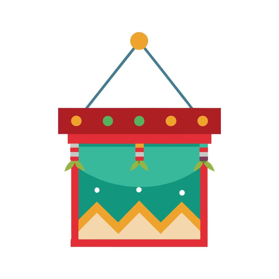 Hanging Holiday Sign Christmas Silhouette Design on White Background vector