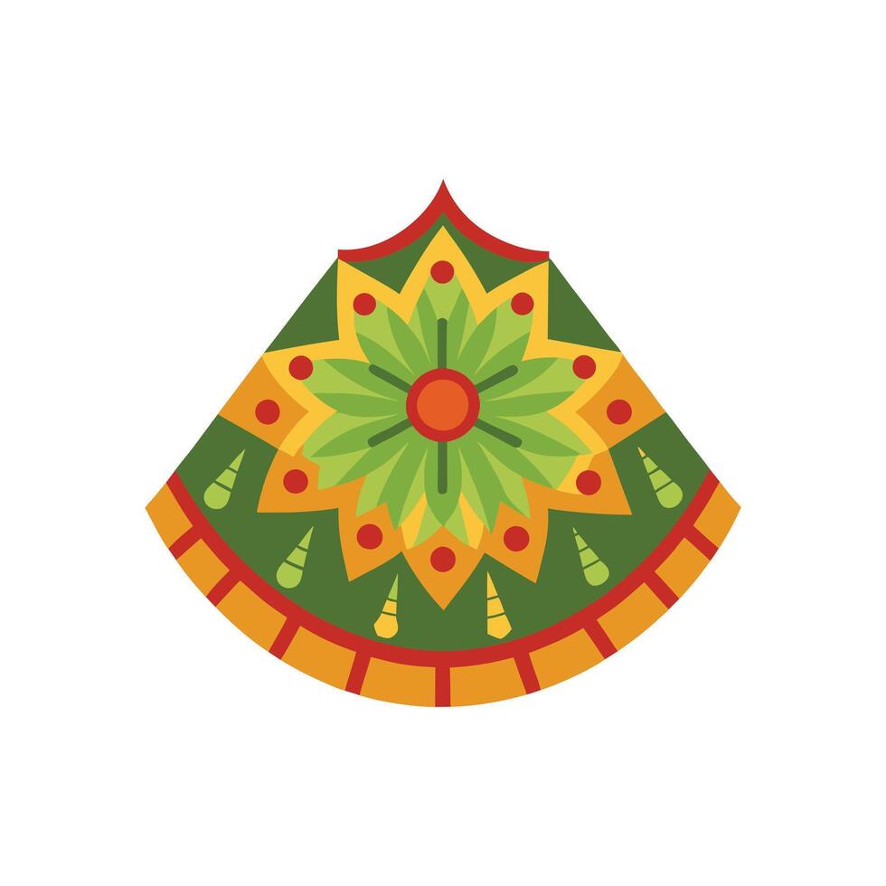 Tree Skirt Pattern Design on White Background vector