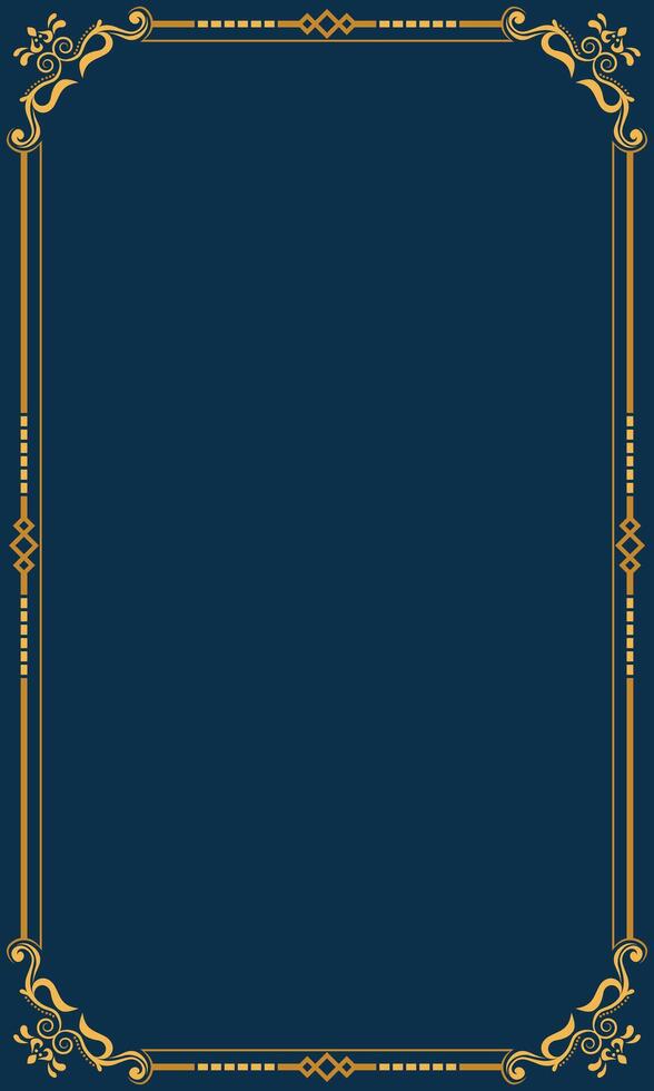 Abstract vintage corner border blank background for wedding invitation cover vector