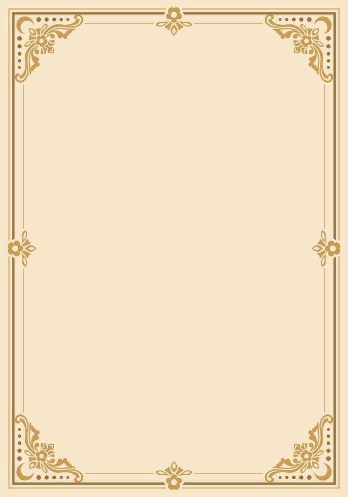 Abstract vintage ornate frame luxury invitation cover template vector