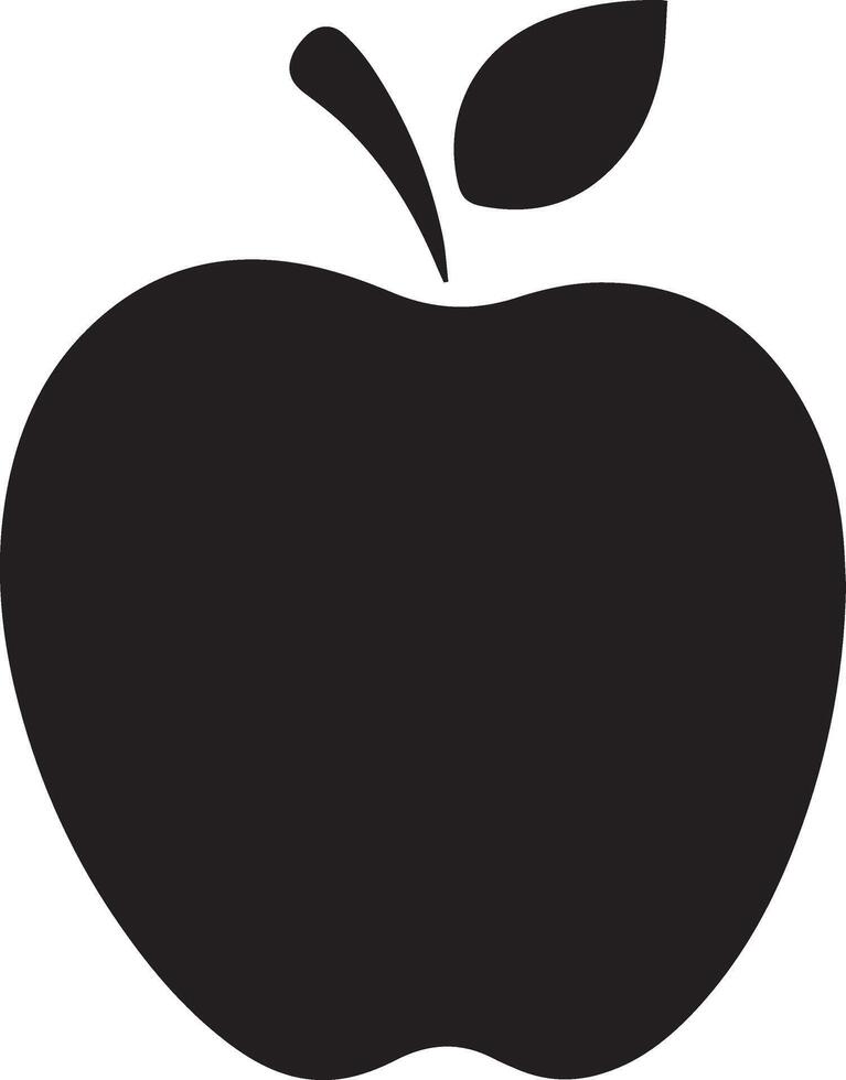 black apple icon on a white background vector