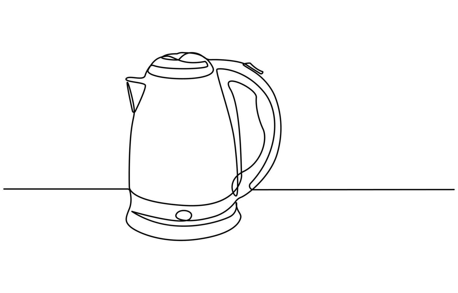 Coffee maker pot drip kettle one line art vector