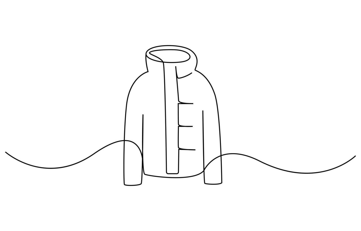 A thick jacket for winter vector