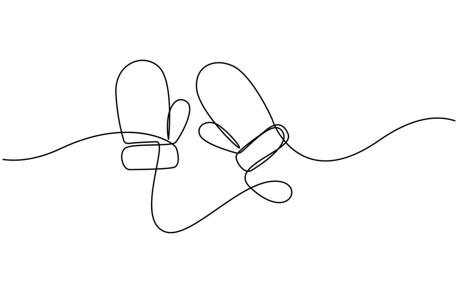 One line art drawn vector