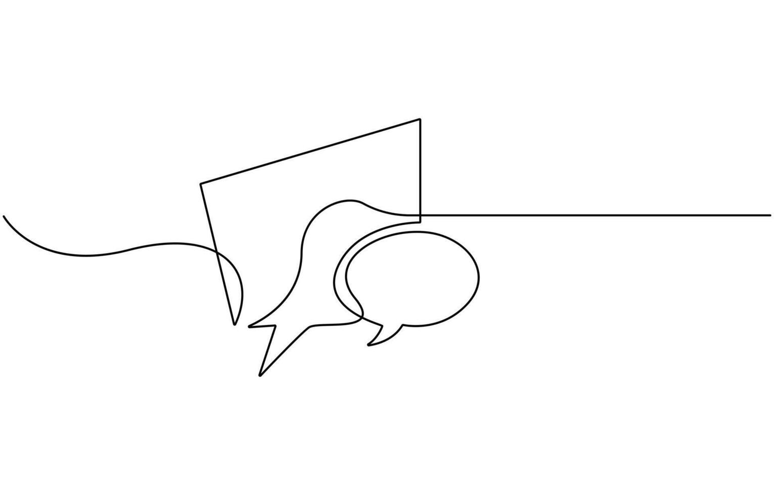 line art continuous one line drawing vector