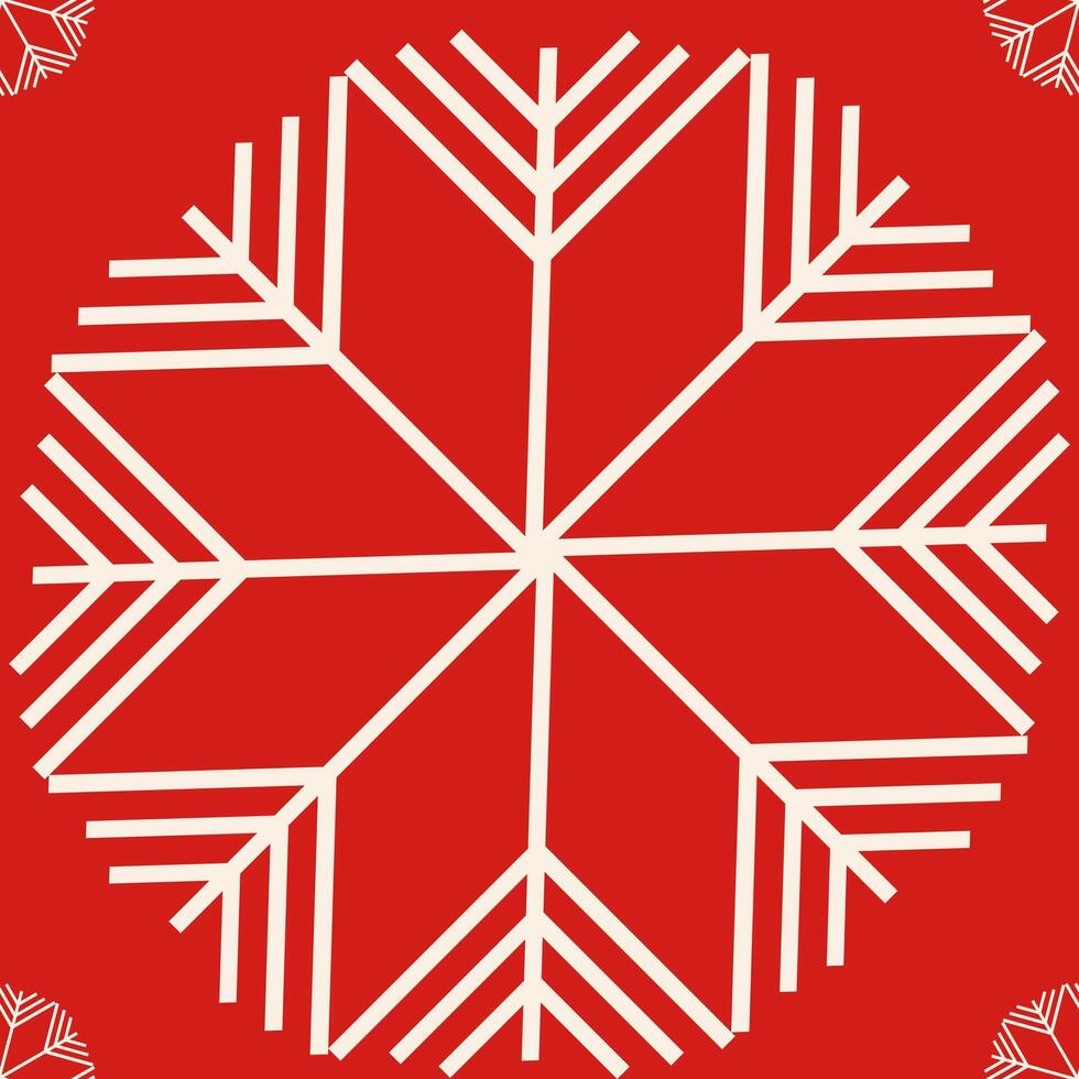 Christmas Snowflake pattern, Seamless Line snowflakes vector