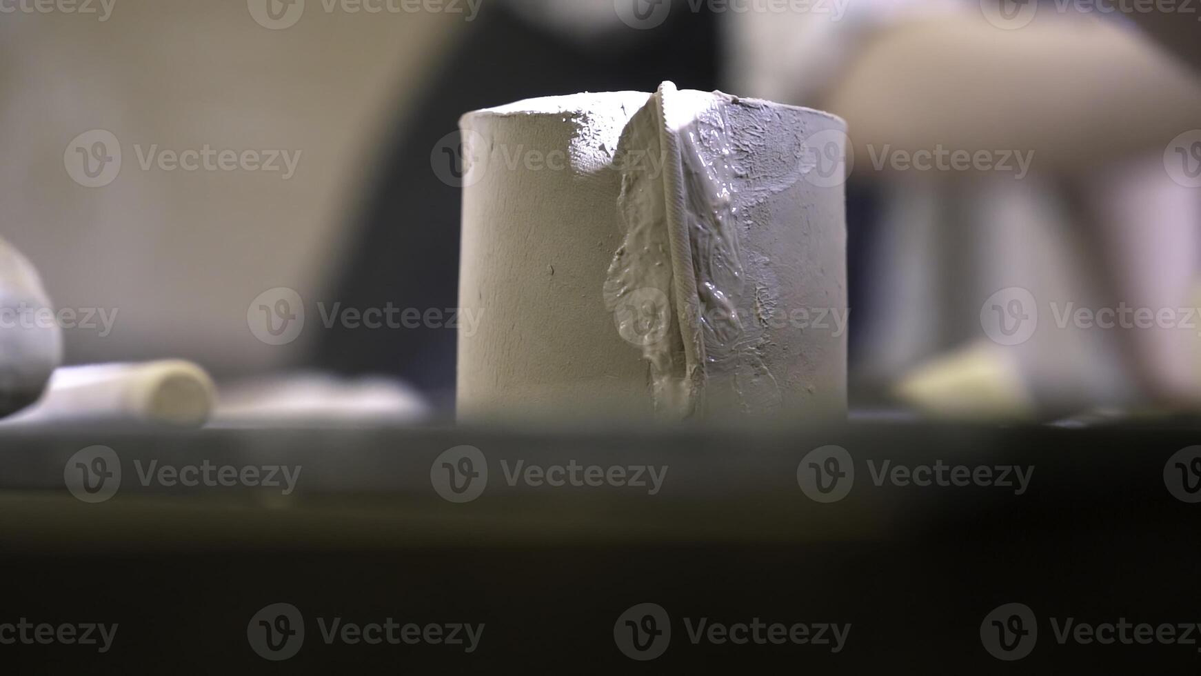 Exploring the Art of Crafting Pottery A Showcase of Artisan Skills in Creative Action. Stock Clip photo
