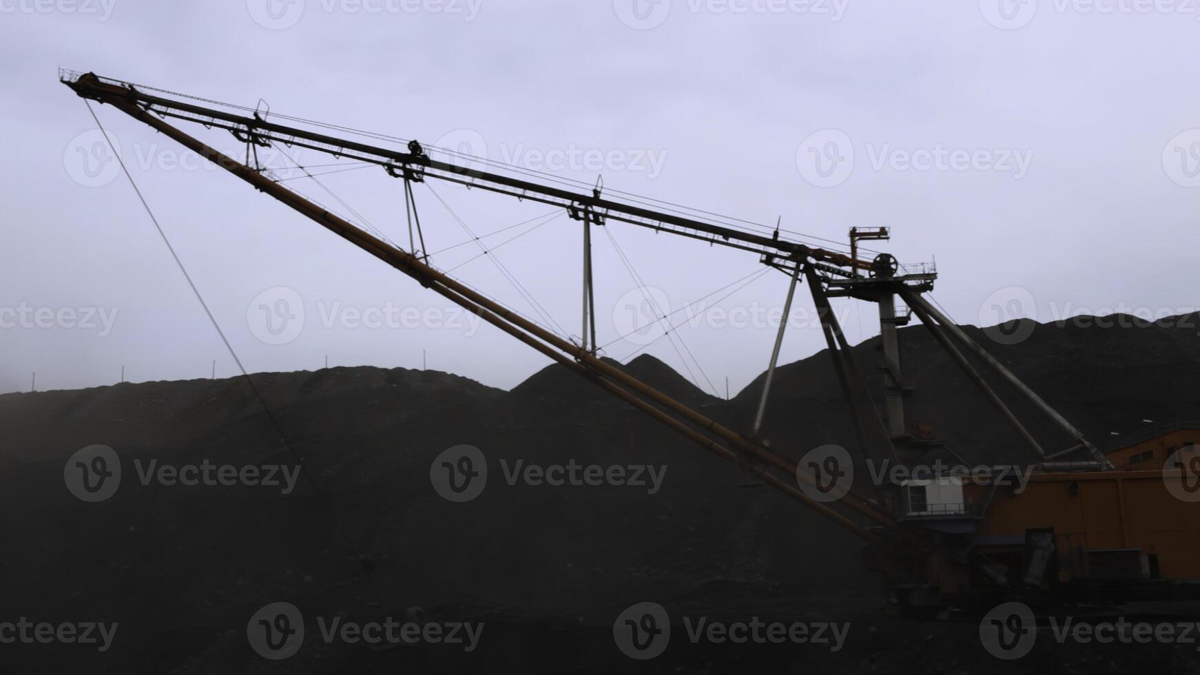 Heavy Mining Equipment Showcasing a Truly Powerful Excavator Actively in Action Today. Stock Clip photo