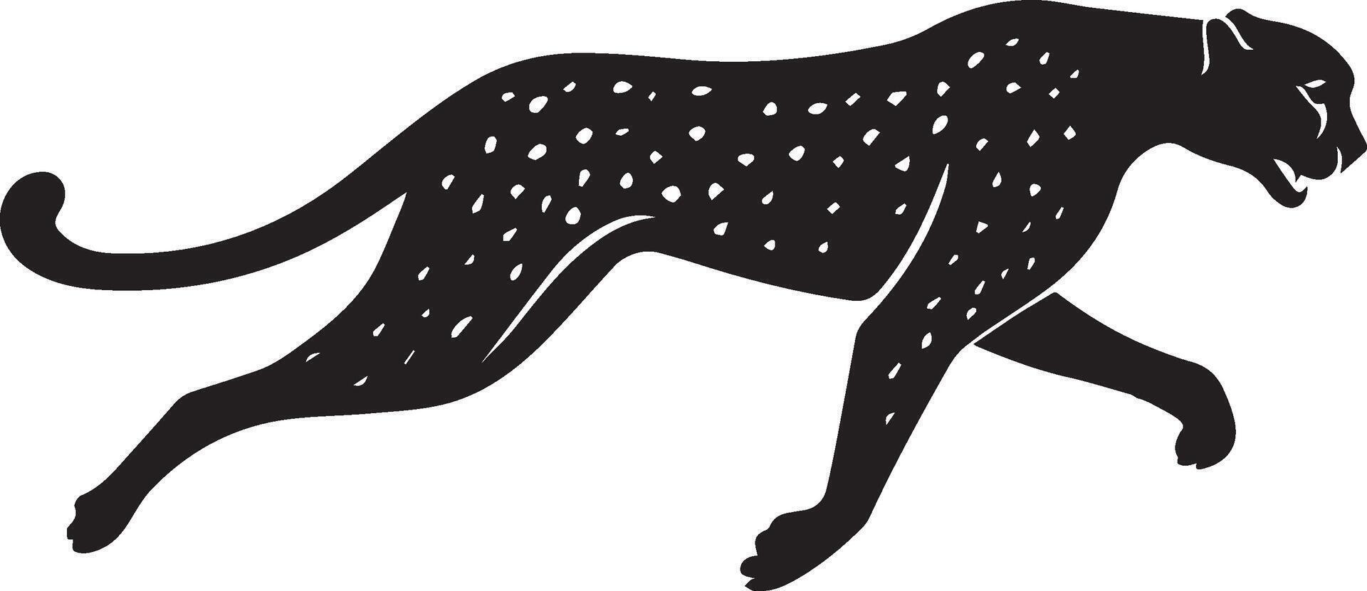 Cheetah Black Silhouette vector