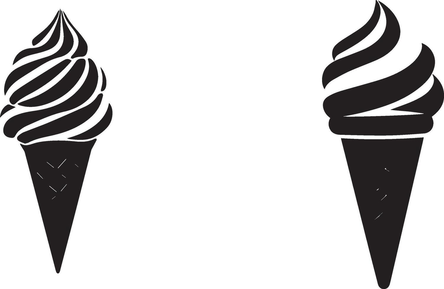Cone Ice Cream silhouette vector