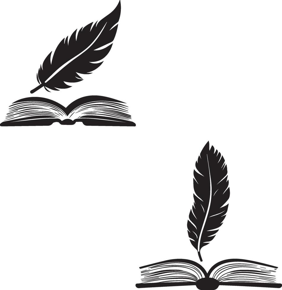 Reading Book silhouette graphic desing vector