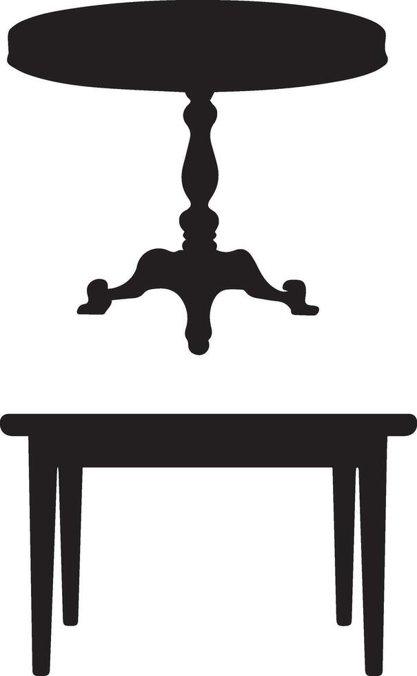 Furniture set Silhouette on white background vector