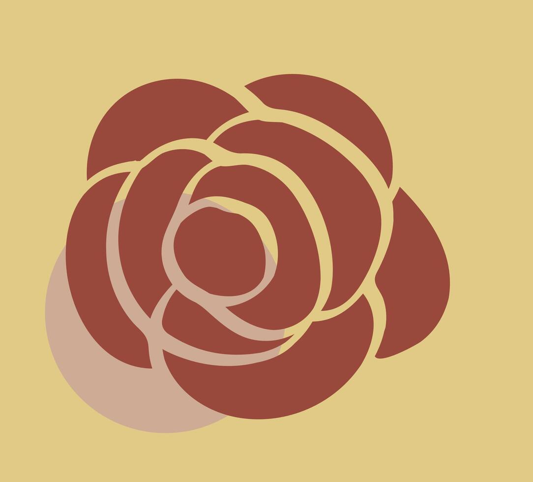 A rose on a yellow background vector
