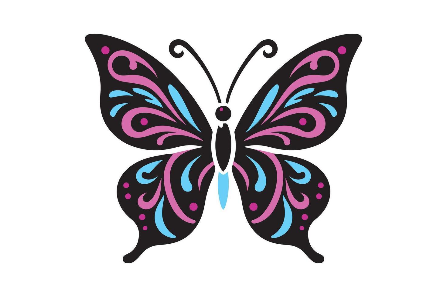 Beautiful Butterfly Illustration simple art work free download vector