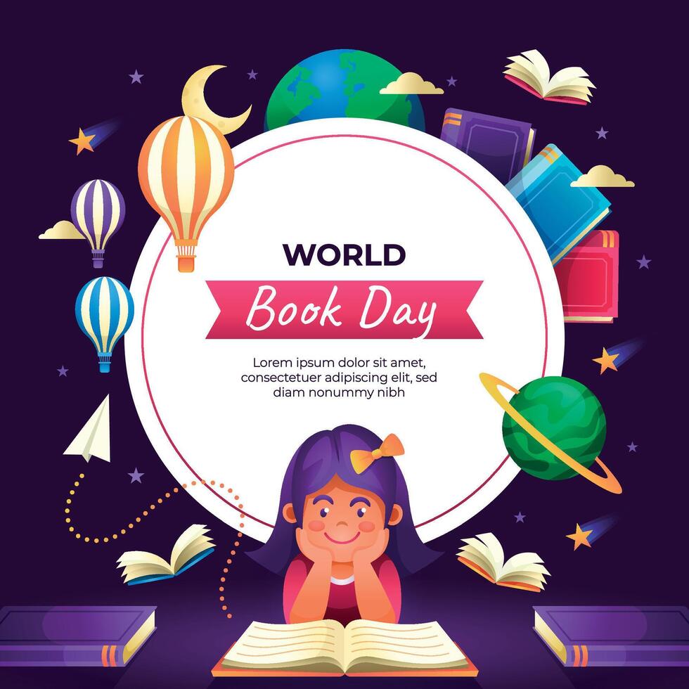 Celebrating World Book Day with Imagination vector