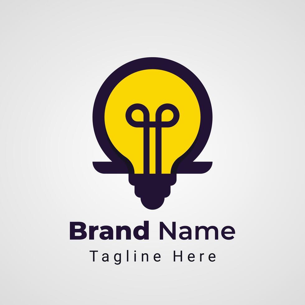 Omega Bulb Logo, simple and elegant combination of omega symbol and bulb vector