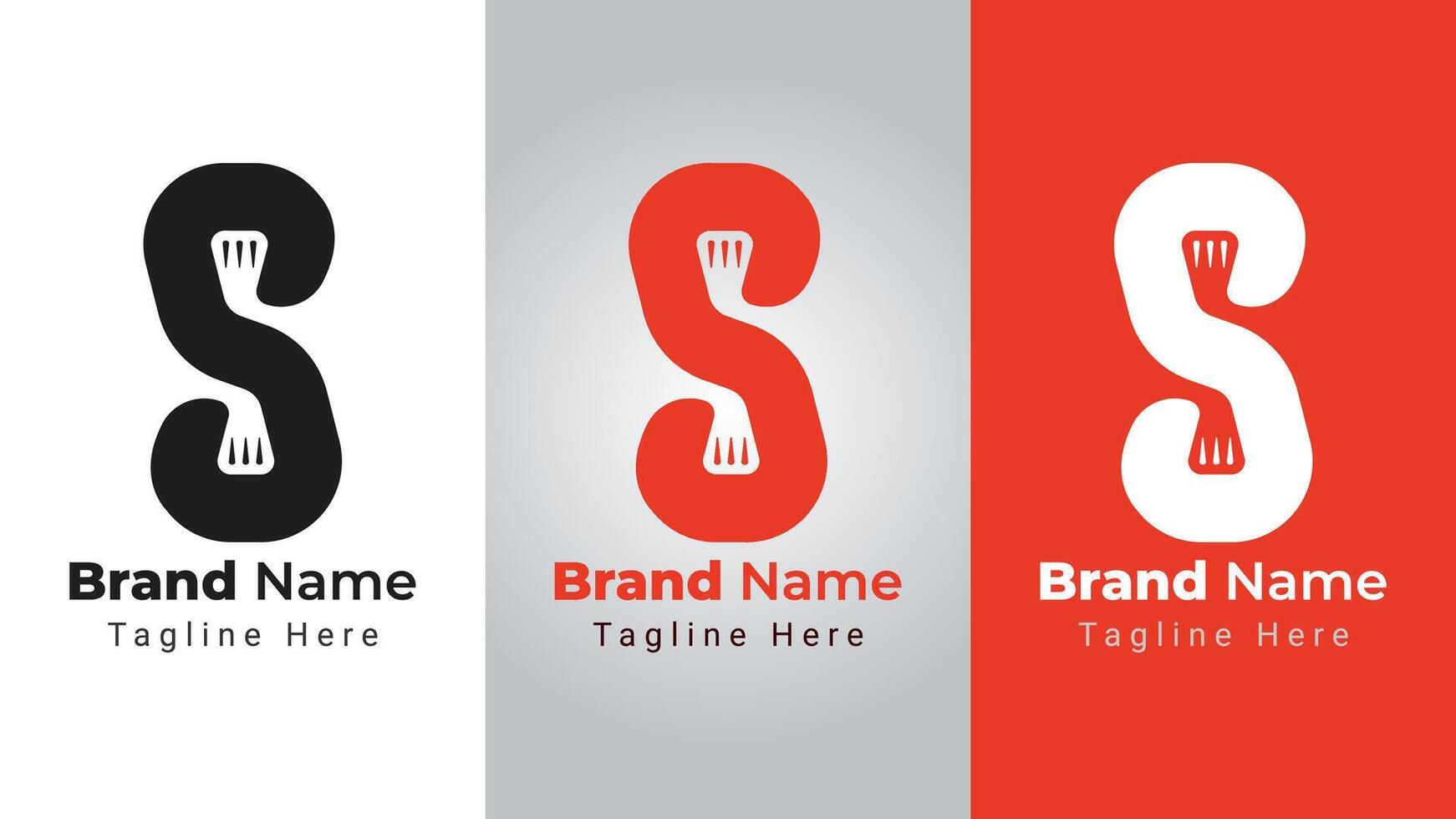 Letter S Golf Logo, Elegant and simple logo of letter S that forms negative space two Golf Stick vector