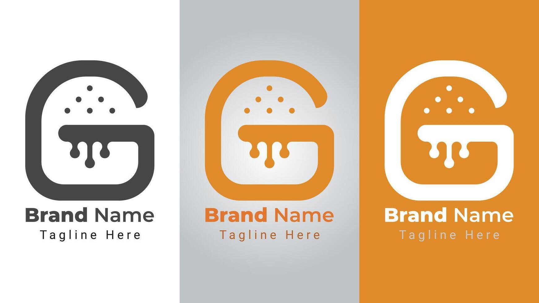 Letter G Burger Logo, Simple and elegant logo of the letter G that forms a burger. Can be used for fast food restaurant logo vector