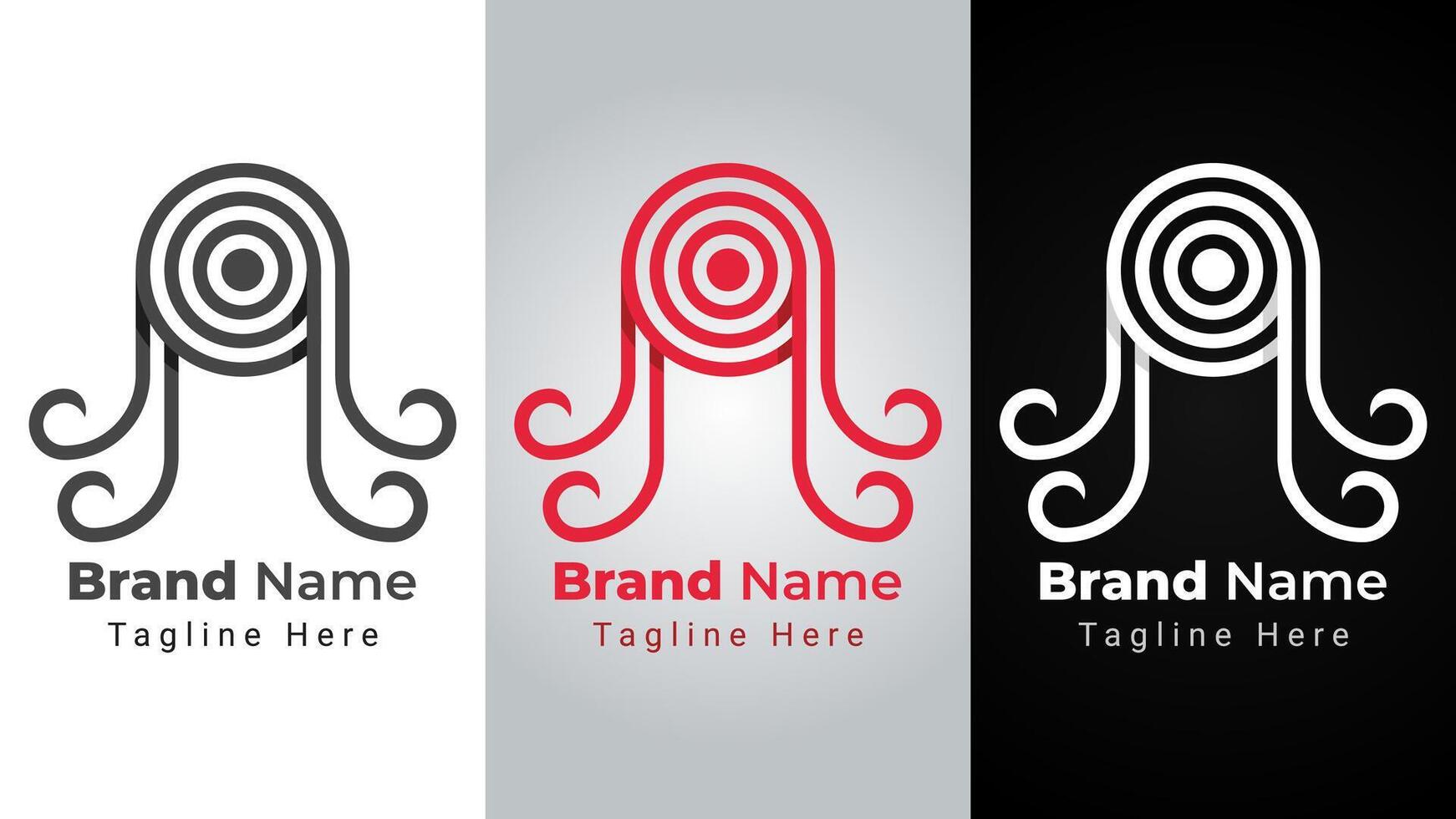 Octopus Bullseye Logo, combination from Bullseye that resembles a Octopus animal vector