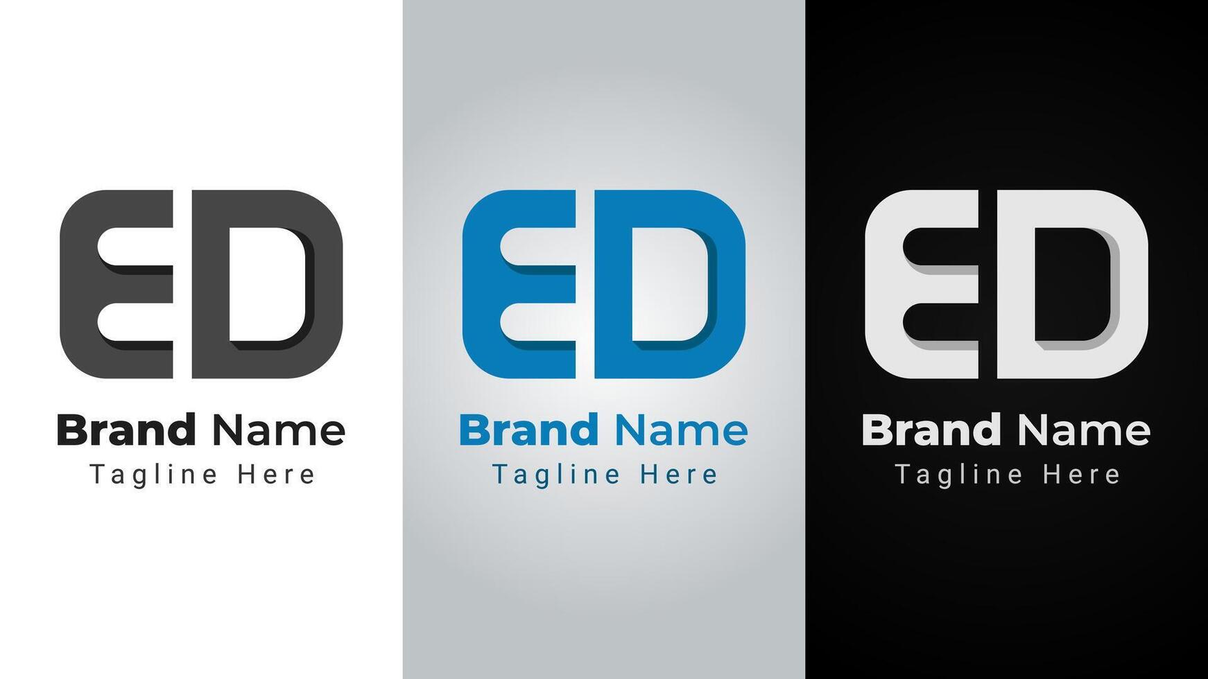 Letter ED Plug Logo, combination of letter logo E and D form Power Plug vector