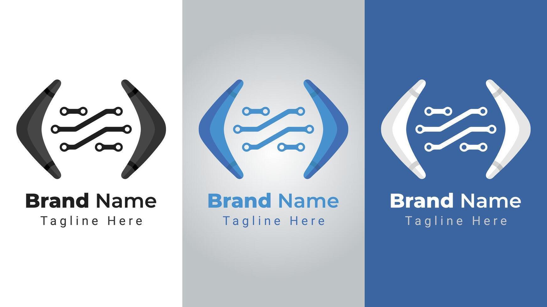 Boomerang Code Logo, combination of 2 boomerangs like code symbol vector