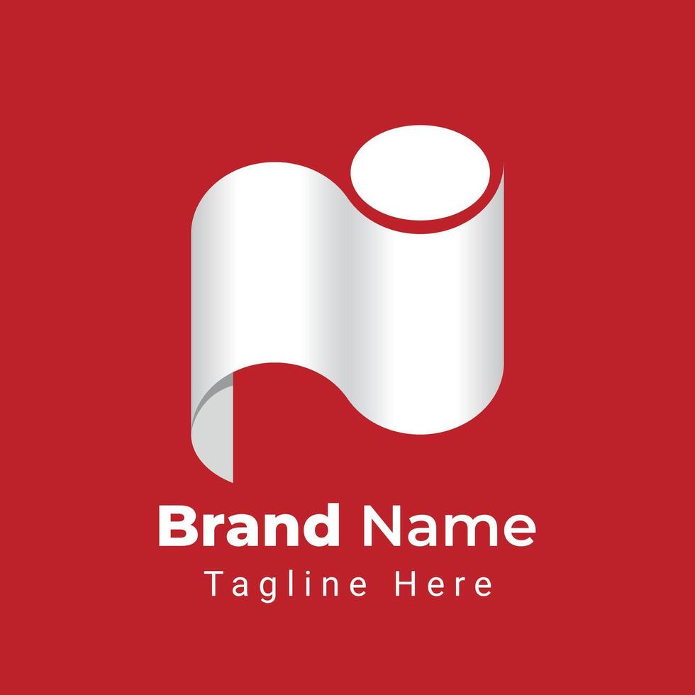 Letter Ni Paper Roll Logo, combination of letter N and letter i arranged that form Paper of roll vector