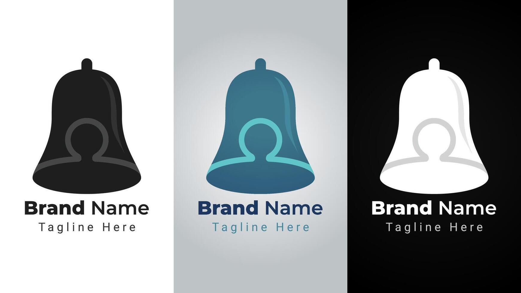 Bell Omega Logo, combination of ring bell and omega symbol vector