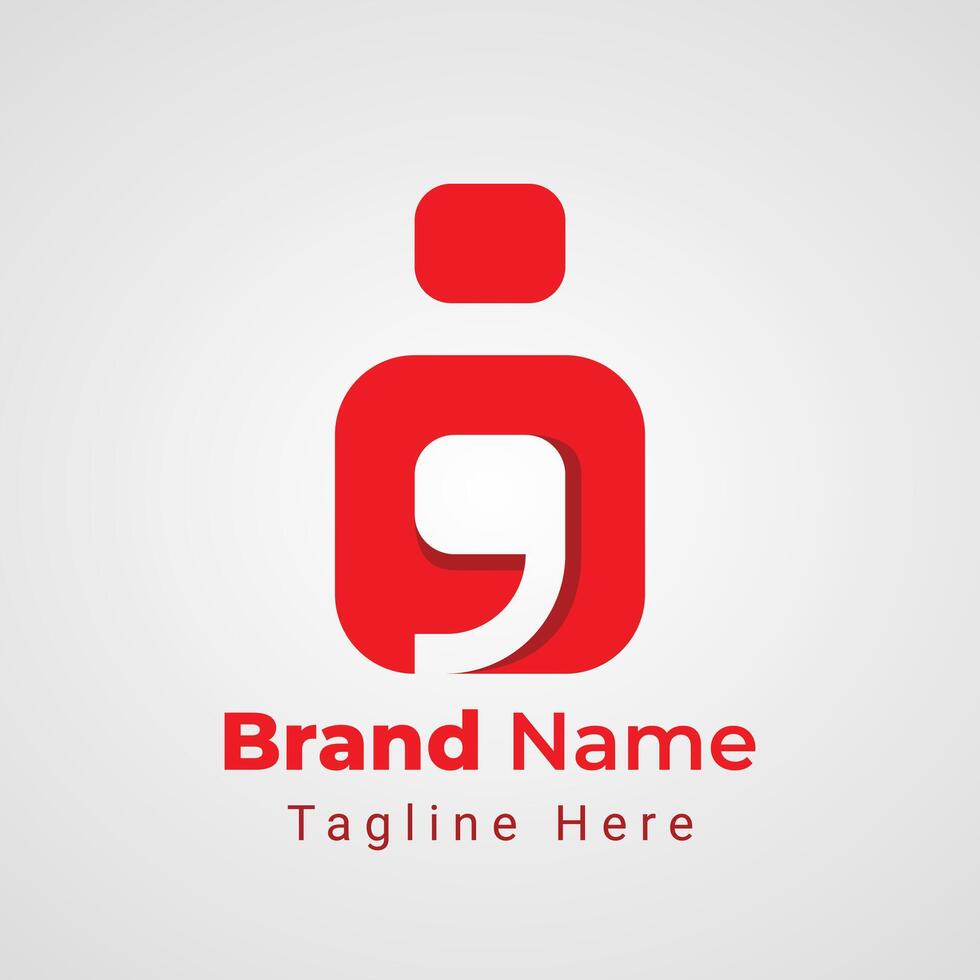Semicolon symbol with red color vector