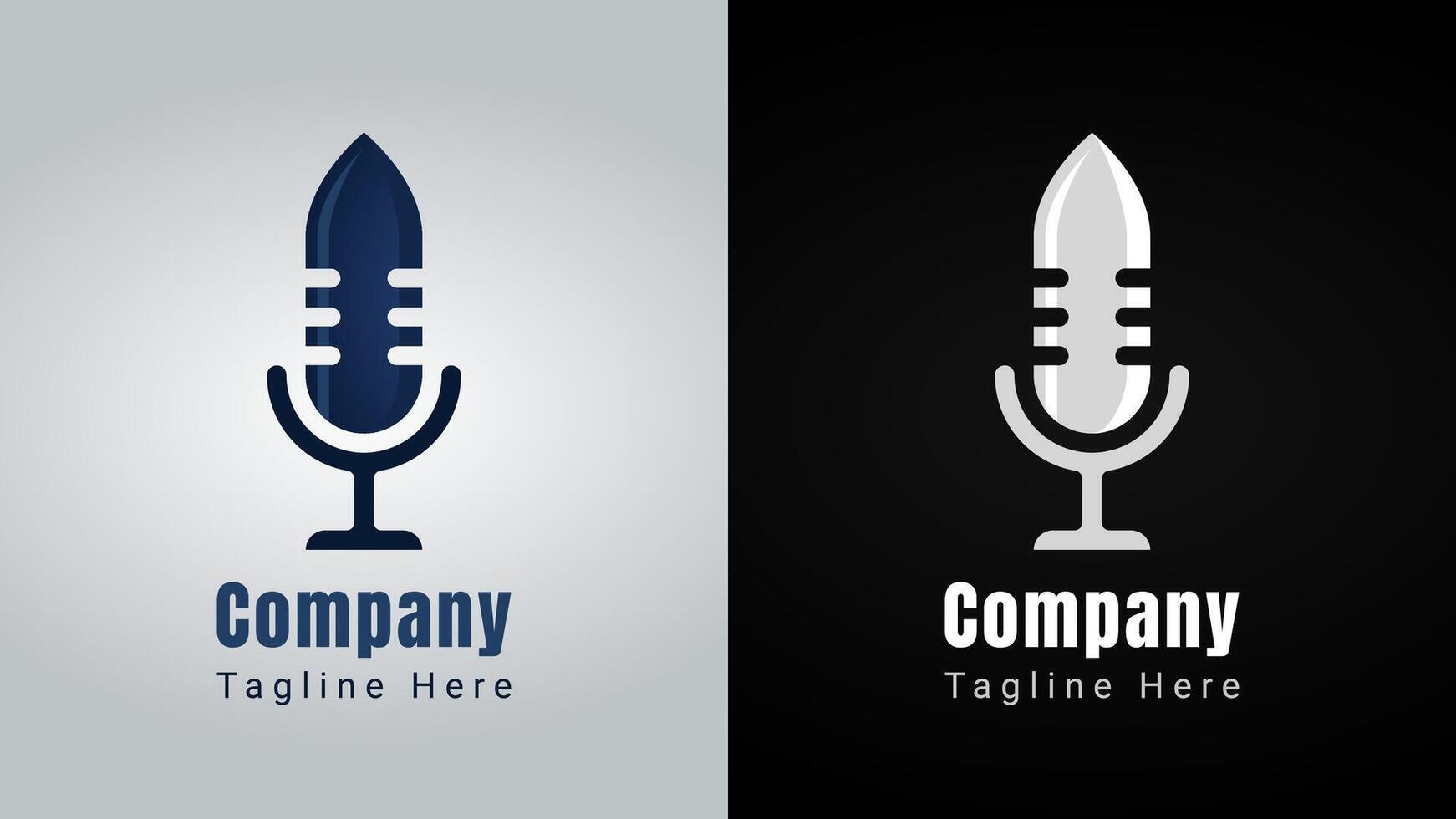 Bullet Podcast Logo, combination of bullet and podcast logo, Can be used for firearms company logos, podcast media logos or other general logos vector