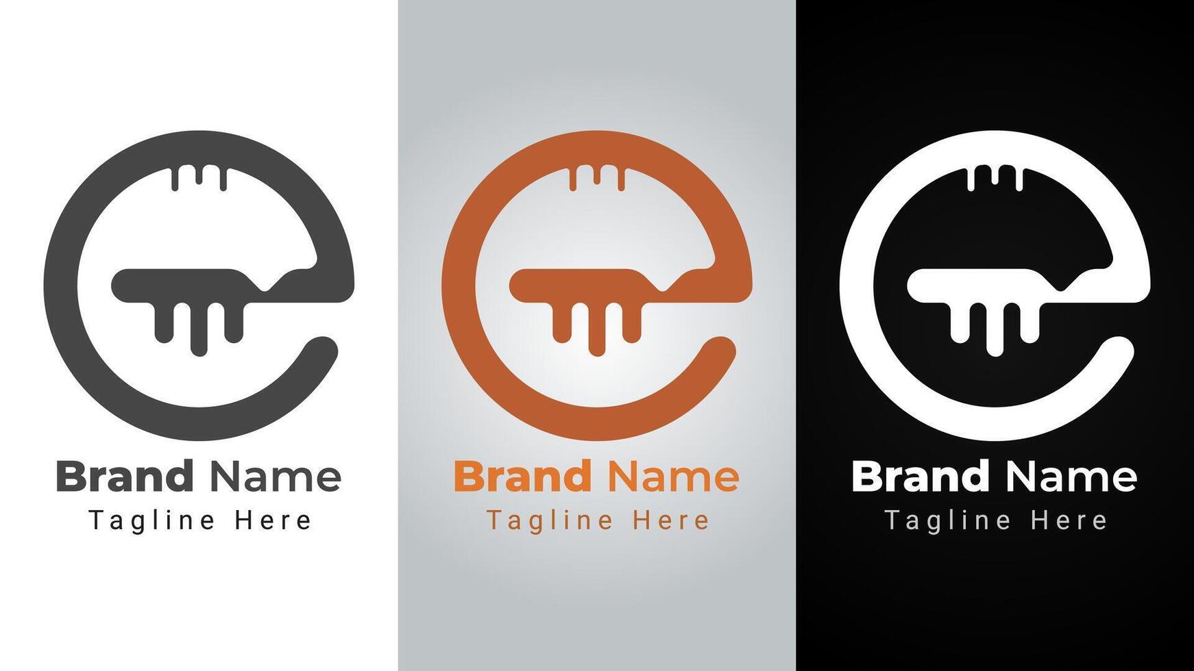 Letter e Burger Logo, Simple and elegant logo of the letter e that forms a burger. Can be used for fast food restaurant logo vector