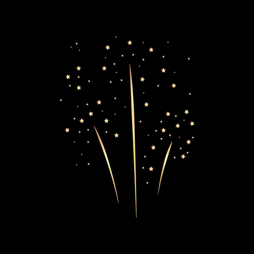 Festive salute. Gold. vector