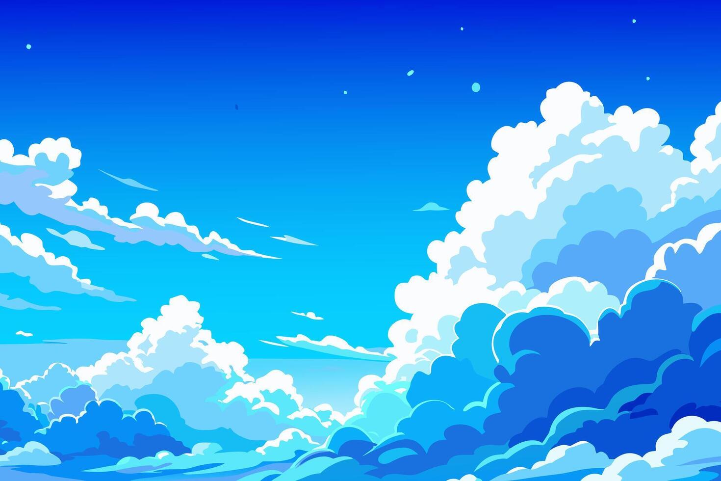 Anime clouds wallpaper vector