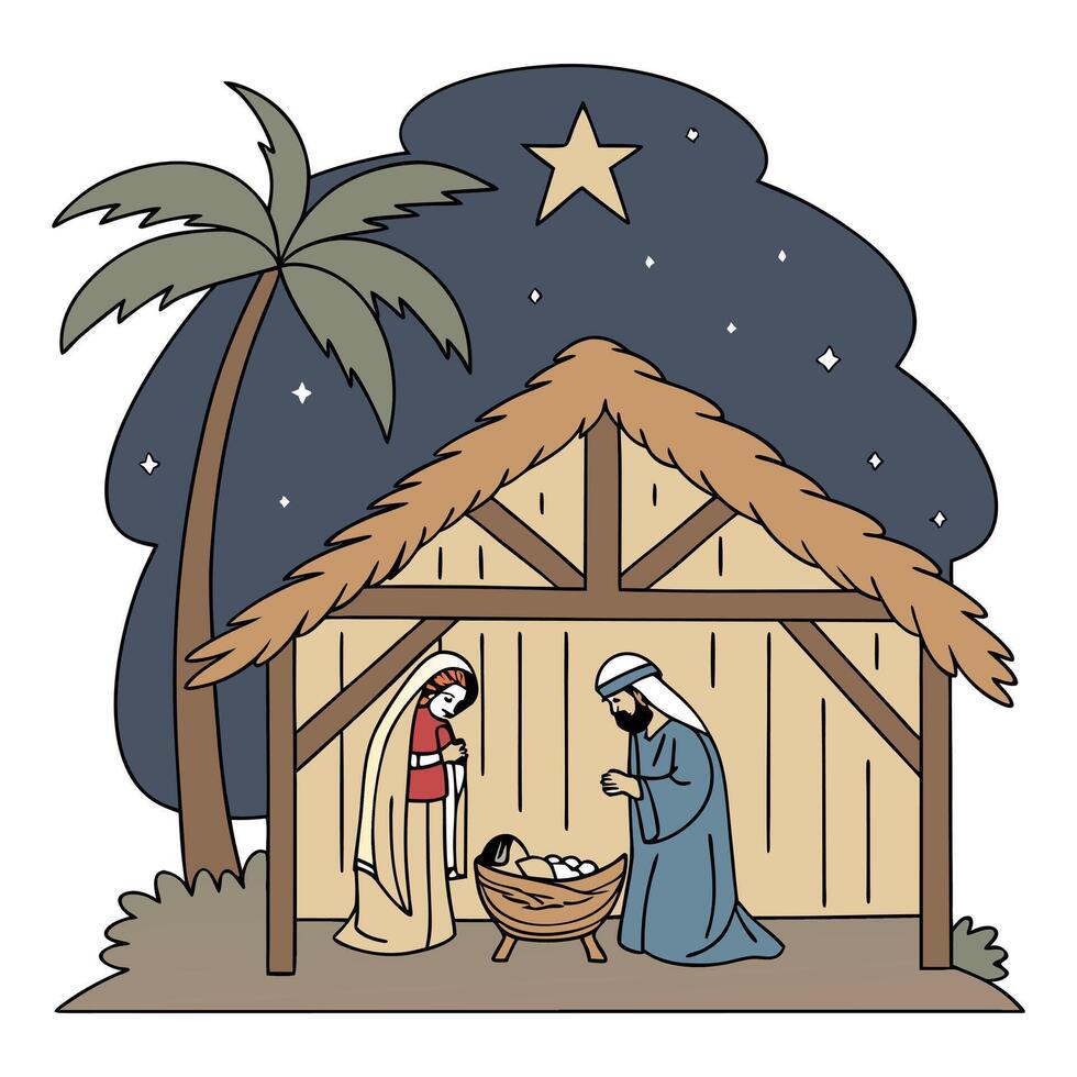 The King in a Cradle vector