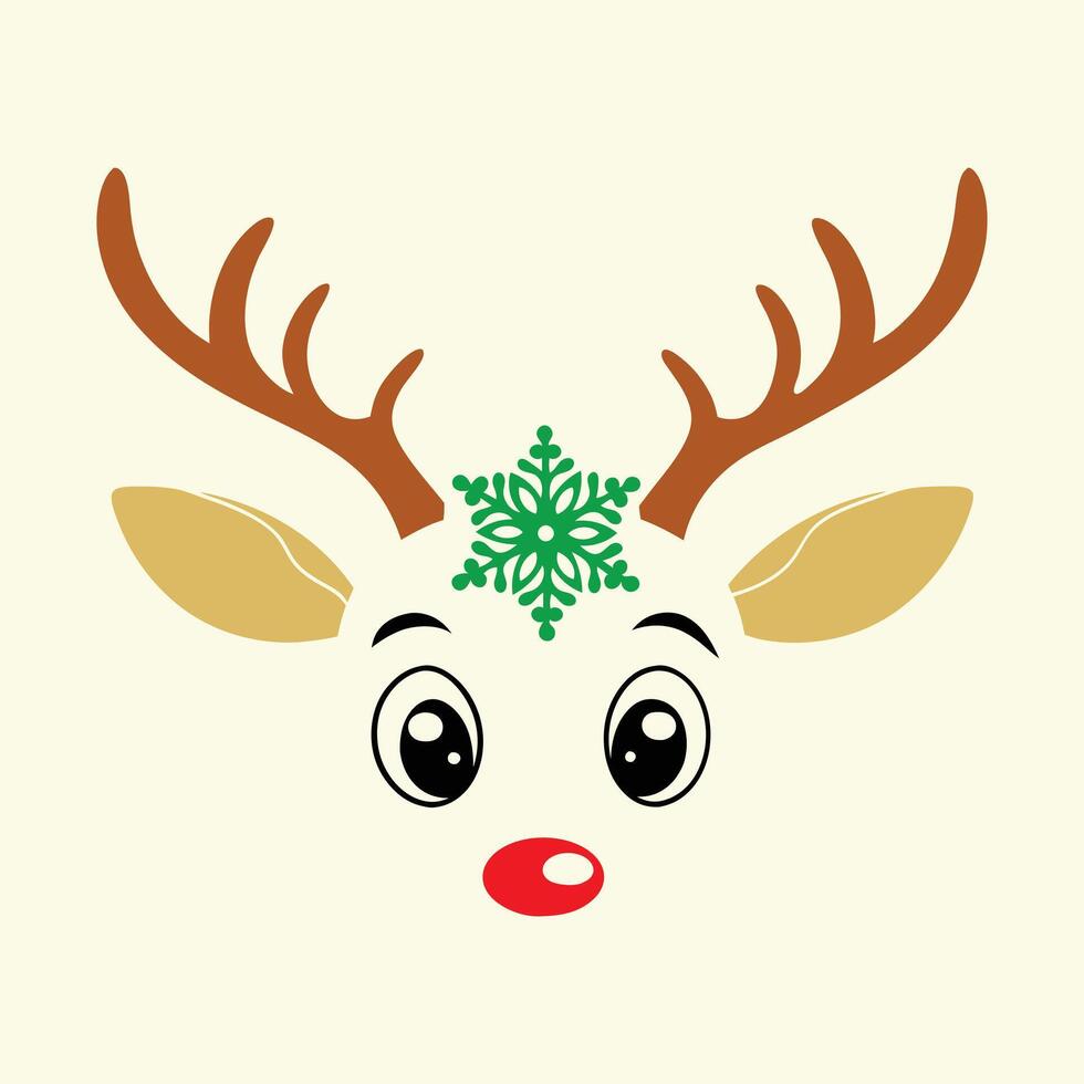 Rainbow Glow Reindeer vector