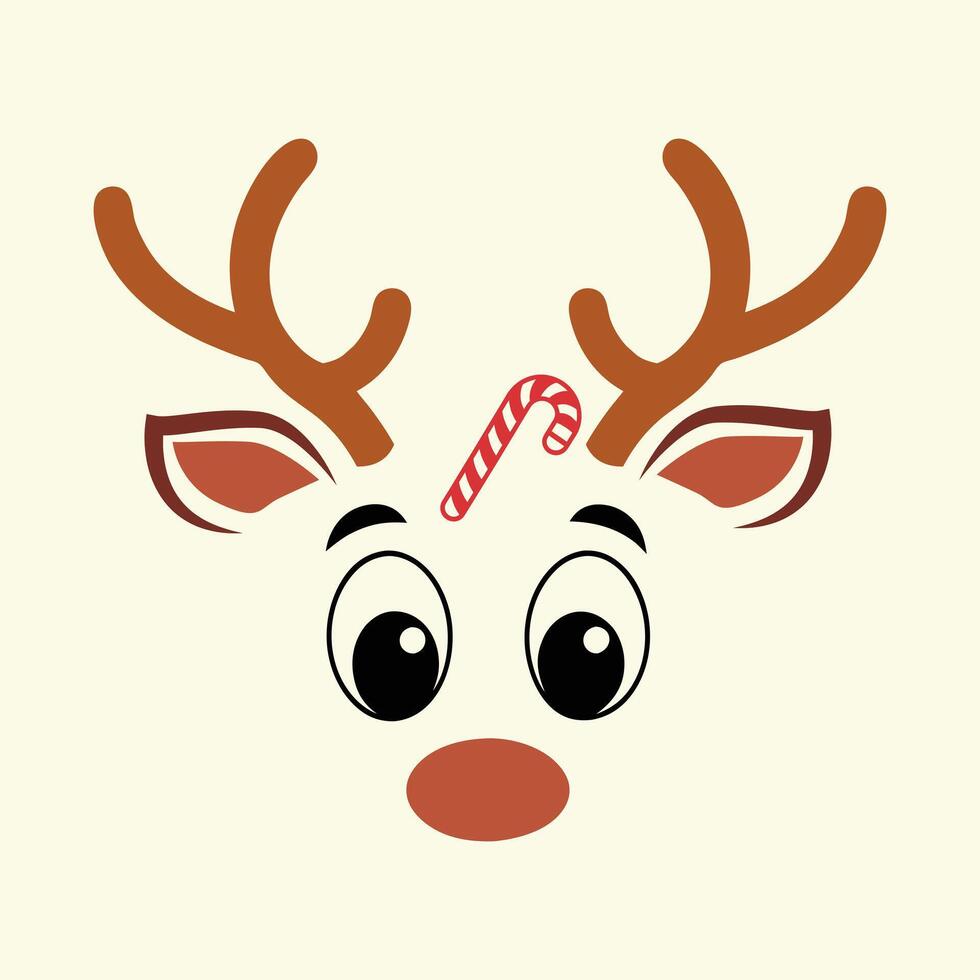 Glitter Glow Rudolph vector