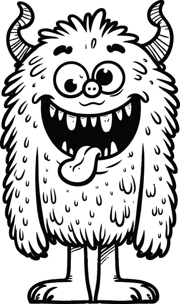 Monster coloring pages free printable coloring pages vector