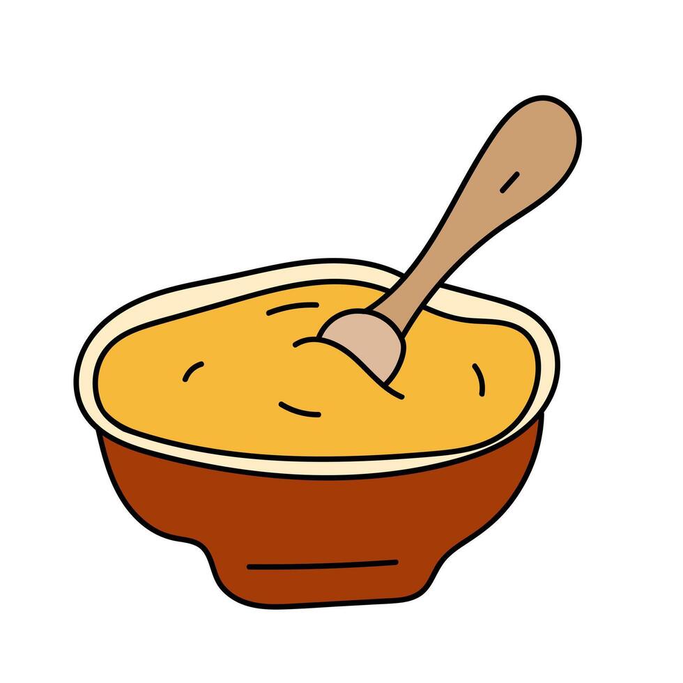Indian cuisine - ghee. flat design. illustration on white background. vector