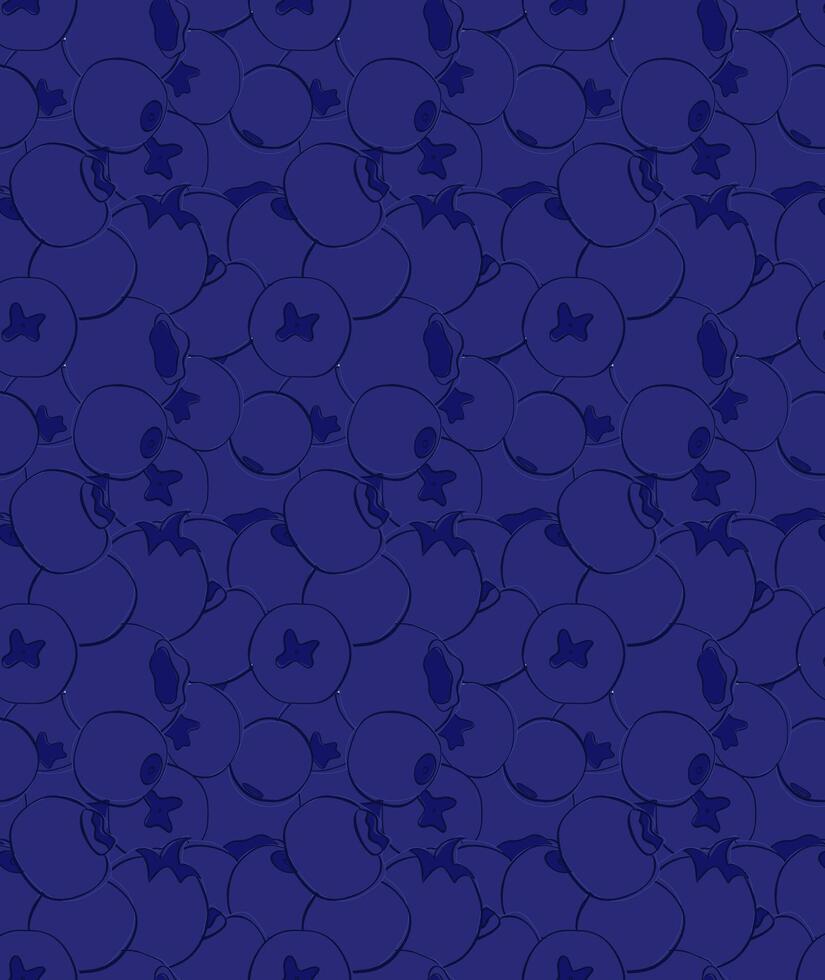 dark colored seamless close pattern with blueberry graphic line Berry pattern Simple colorful pattern berry from seamless soft round blueberry. vector